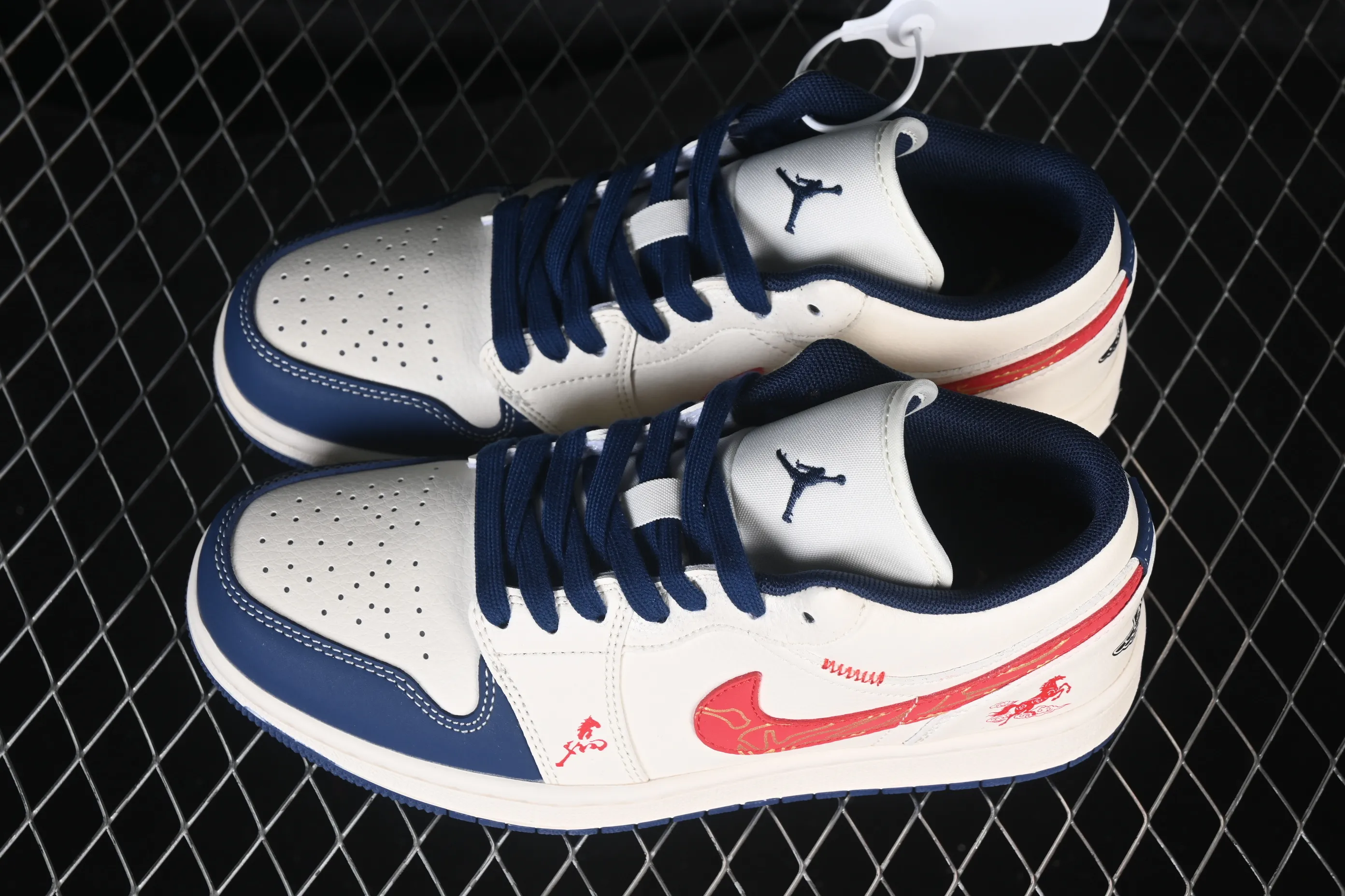 All categories Air Jordan Jordan series basketball shoes Air Jordan 1 Low High-end customized low-top sneakers Air Jordan 1 Low AJ1 Joe 1 Year of the Horse limited high-end customized low-top retro basketball shoes JJ5908-003